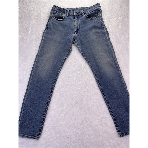 Vintage BIG E Levis 512 Jeans Mens 34x31 Blue Cotton Stretch Skinny Fit Denim - Picture 1 of 8